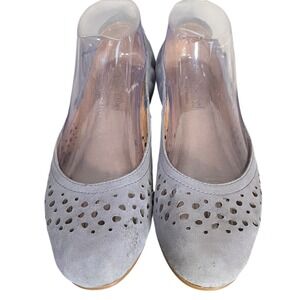Josef‎ Seibel Double Air Reaction Blue Leather Ballet Flats Comfort Shoes